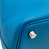 エルメス HERMES ピコタンロックPM Y刻印 ブルーザンジバル シルバー金具 トリヨンクレマンス レディース ハンドバッグ