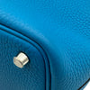 エルメス HERMES ピコタンロックPM Y刻印 ブルーザンジバル シルバー金具 トリヨンクレマンス レディース ハンドバッグ
