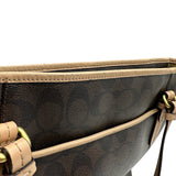 コーチ COACH シグネチャー トートバッグ F28365 ブラウン PVC レディース ショルダーバッグ