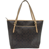 コーチ COACH シグネチャー トートバッグ F28365 ブラウン PVC レディース ショルダーバッグ