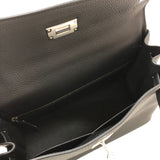 エルメス HERMES ケリー28 内縫い K刻 ブラック シルバー金具 トゴ レディース ショルダーバッグ
