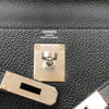エルメス HERMES ケリー28 内縫い K刻 ブラック シルバー金具 トゴ レディース ショルダーバッグ