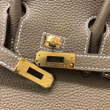 エルメス HERMES バーキン25 W刻 エトゥープ ゴールド金具 トゴ レディース ハンドバッグ
