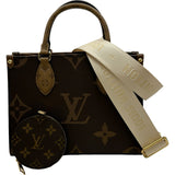 ルイ・ヴィトン LOUIS VUITTON オンザゴーPM M46373 ブラウン モノグラム/リバース レディース ハンドバッグ