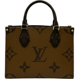 ルイ・ヴィトン LOUIS VUITTON オンザゴーPM M46373 ブラウン モノグラム/リバース レディース ハンドバッグ