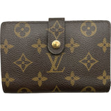 ルイ・ヴィトン LOUIS VUITTON ポルトフォイユ・ヴィエノワ M61674 ブラウン モノグラム レディース 二つ折り財布