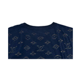 ルイ・ヴィトン LOUIS VUITTON ドロップニードルモノグラムニットセーター HIN44W ネイビー コットン メンズ セーター