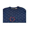 ルイ・ヴィトン LOUIS VUITTON ドロップニードルモノグラムニットセーター HIN44W ネイビー コットン メンズ セーター