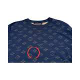 ルイ・ヴィトン LOUIS VUITTON ドロップニードルモノグラムニットセーター HIN44W ネイビー コットン メンズ セーター