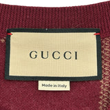 グッチ GUCCI ホースビットロゴVネックニットセーター 716358 ワインレッド ウール レディース セーター