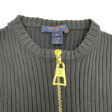 ルイ・ヴィトン LOUIS VUITTON ツィード切替ジップアップワンピース FIDR30 ブラック ナイロン レディース ワンピース