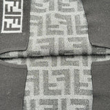 フェンディ FENDI FF総柄ニットセーター F2Y703 グレー レーヨン レディース セーター