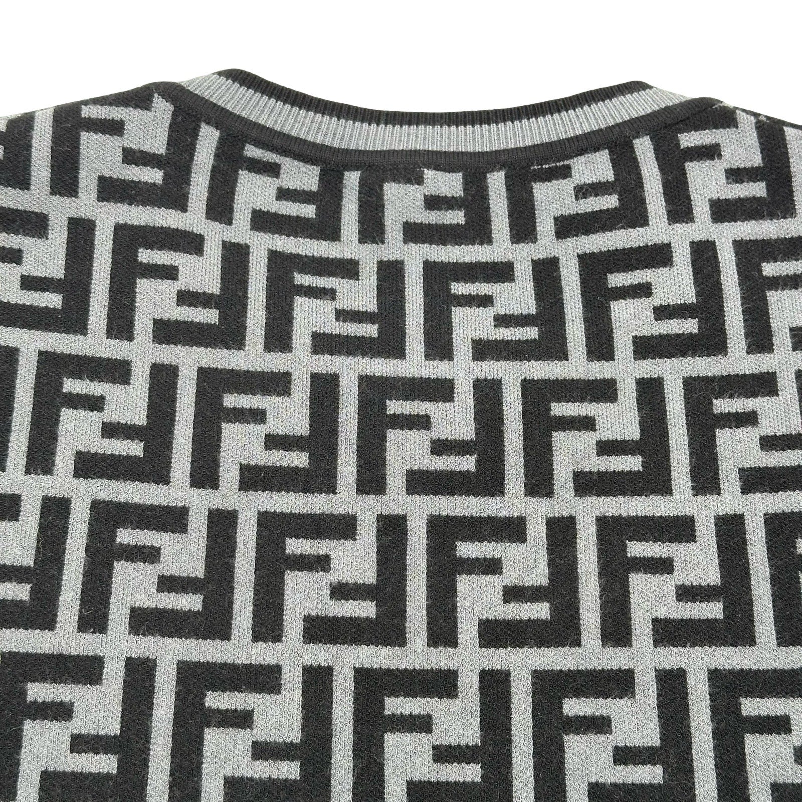 フェンディ FENDI FF総柄ニットセーター F2Y703 グレー レーヨン