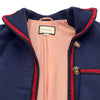 グッチ GUCCI Beeボタン ウール ロングコート 432412 ネイビー ウール レディース その他アウター