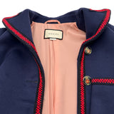 グッチ GUCCI Beeボタン ウール ロングコート 432412 ネイビー ウール レディース その他アウター