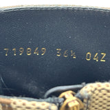 グッチ GUCCI GGマーモントキャンバスショートブーツ 719849 ブラック レザー レディース ブーツ