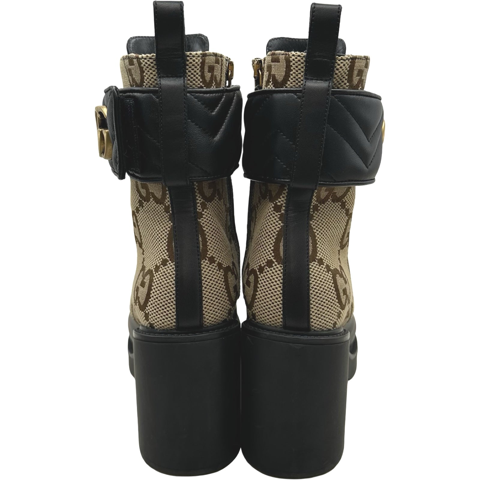 グッチ GUCCI GGマーモントキャンバスショートブーツ 719849 ブラック