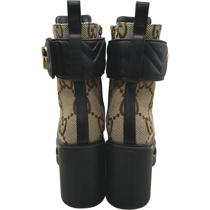 GUCCI グッチ キャンバス ショートブーツ GG グッチ GUCCI GGマーモントキャンバスショートブーツ 719849 ブラック