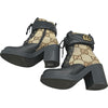 グッチ GUCCI GGマーモントキャンバスショートブーツ 719849 ブラック レザー レディース ブーツ