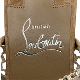 クリスチャン・ルブタン Christian louboutin メッシュエスパドリーユサンダル ベージュ スエード レディース サンダル