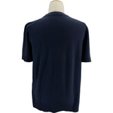 クリスチャン・ディオール Christian Dior ×JACK KEROUAC ロゴ半袖ニットシャツ 293M652AT442 ネイビー コットン メンズ 半袖Ｔシャツ