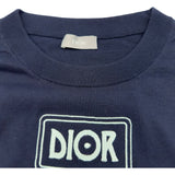 クリスチャン・ディオール Christian Dior ×JACK KEROUAC ロゴ半袖ニットシャツ 293M652AT442 ネイビー コットン メンズ 半袖Ｔシャツ