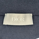 クリスチャン・ディオール Christian Dior ×JACK KEROUAC ロゴ半袖ニットシャツ 293M652AT442 ネイビー コットン メンズ 半袖Ｔシャツ