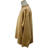 ジルサンダー JIL SANDER サイドスリットウールニットセーター J21GP0003 キャメル ウール メンズ セーター