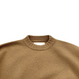 ジルサンダー JIL SANDER サイドスリットウールニットセーター J21GP0003 キャメル ウール メンズ セーター