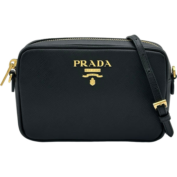 プラダ PRADA サフィアーノ ラクス カメラバッグ 1BH036 ブラック