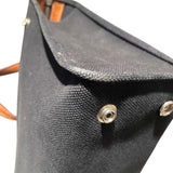 エルメス HERMES カバスミラ □K刻印 ブラック/ゴールド金具 トワル・レザー レディース トートバッグ
