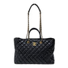 シャネル CHANEL マトラッセ チェーントートバッグ ブラック ゴールド金具 カーフ レディース ショルダーバッグ