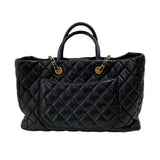 シャネル CHANEL マトラッセ チェーントートバッグ ブラック ゴールド金具 カーフ レディース ショルダーバッグ
