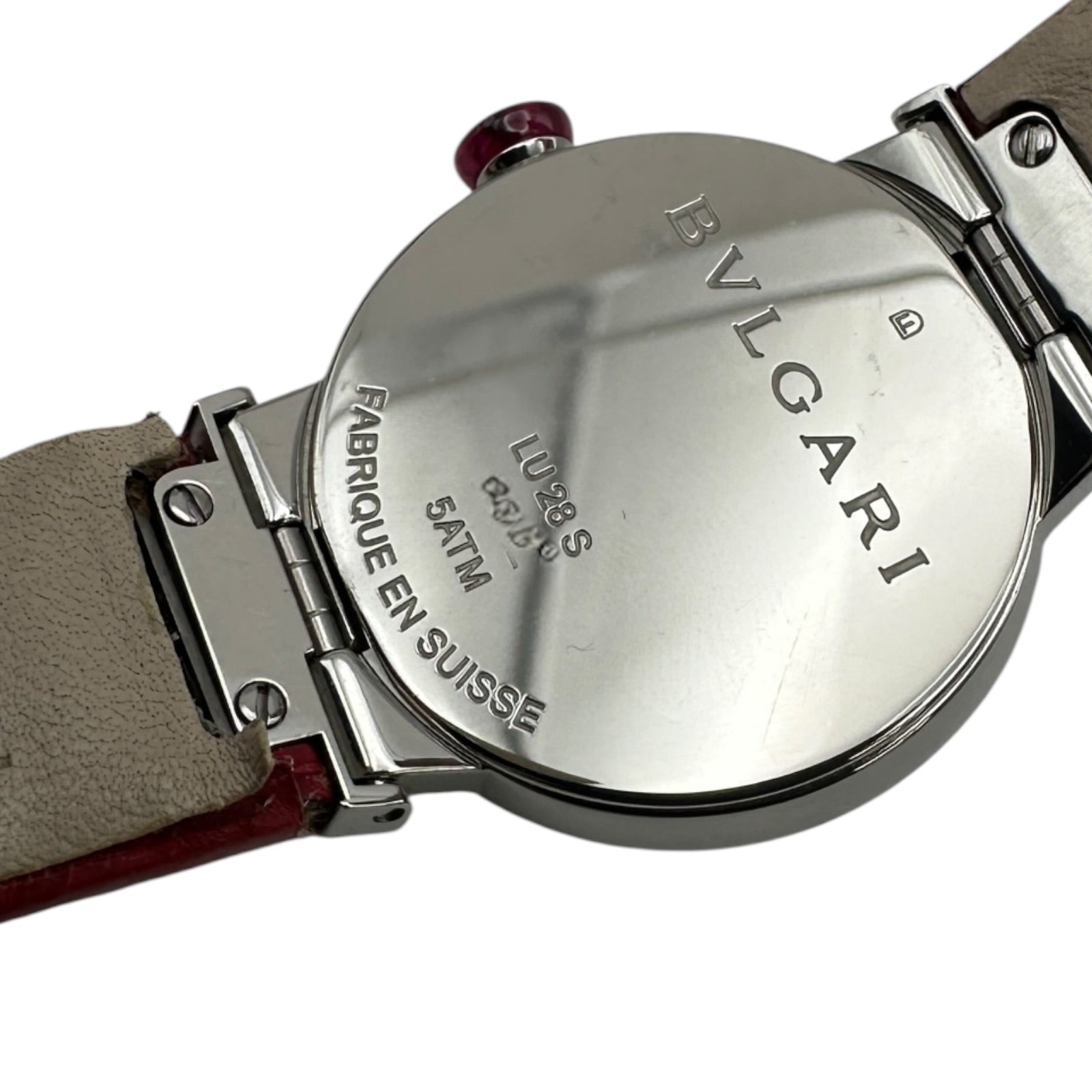 ブルガリ BVLGARI ルチェア LU28S ピンクシェル ステンレススチール