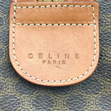 セリーヌ CELINE マカダム柄 ボストンバッグ ブラウン ゴールド金具 PVC レディース ボストンバッグ