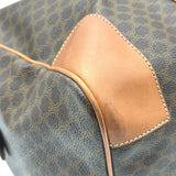セリーヌ CELINE マカダム柄 ボストンバッグ ブラウン ゴールド金具 PVC レディース ボストンバッグ