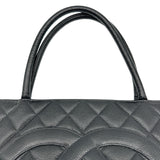 シャネル CHANEL 復刻トート A01804 6番台 ブラック シルバー金具 キャビア レディース ハンドバッグ