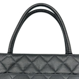 シャネル CHANEL 復刻トート A01804 6番台 ブラック シルバー金具 キャビア レディース ハンドバッグ