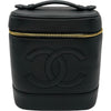 シャネル CHANEL ココマーク　バニティバッグ A01998 4番台 ブラック ゴールド金具 キャビアスキン レディース ハンドバッグ