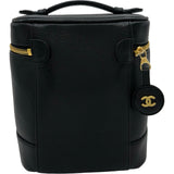 シャネル CHANEL ココマーク　バニティバッグ A01998 4番台 ブラック ゴールド金具 キャビアスキン レディース ハンドバッグ