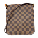 ルイ・ヴィトン LOUIS VUITTON ミュゼット・サルサ ロング N51300 ブラウン　ゴールド金具 ダミエ・エベヌ レディース ショルダーバッグ