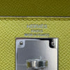 エルメス HERMES ケリー28 外縫い □Q刻 ライム シルバー金具 エプソン レディース ショルダーバッグ