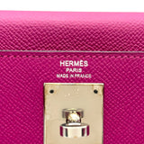 エルメス HERMES ケリー28 外縫い C刻 ローズパープル シルバー金具 エプソン レディース ショルダーバッグ