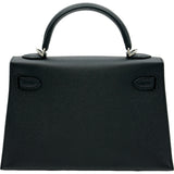エルメス HERMES ミニケリー2 パーソナルオーダー K刻 ブラック/ローズメキシコ/シルバー金具 エプソン レディース ショルダーバッグ