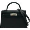 エルメス HERMES ミニケリー2 パーソナルオーダー K刻 ブラック/ローズメキシコ/シルバー金具 エプソン レディース ショルダーバッグ