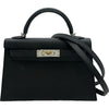エルメス HERMES ミニケリー2 K刻 ブラック/シルバー/ゴールド金具 エプソン レディース ショルダーバッグ