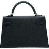 エルメス HERMES ミニケリー2 K刻 ブラック/シルバー/ゴールド金具 エプソン レディース ショルダーバッグ