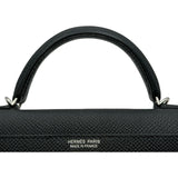 エルメス HERMES ミニケリー2 K刻 ブラック/シルバー/ゴールド金具 エプソン レディース ショルダーバッグ