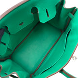 エルメス HERMES バーキン30 □P刻 ミント シルバー金具 トリヨンクレマンス レディース ハンドバッグ