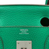 エルメス HERMES バーキン30 □P刻 ミント シルバー金具 トリヨンクレマンス レディース ハンドバッグ